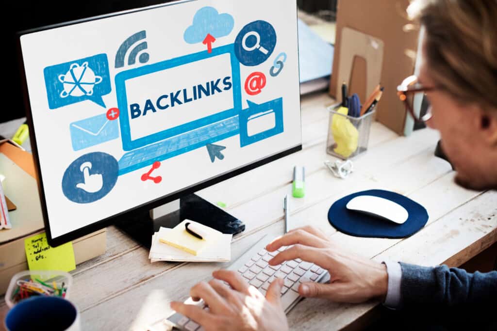 backlink hyperlink networking internet online technology concept